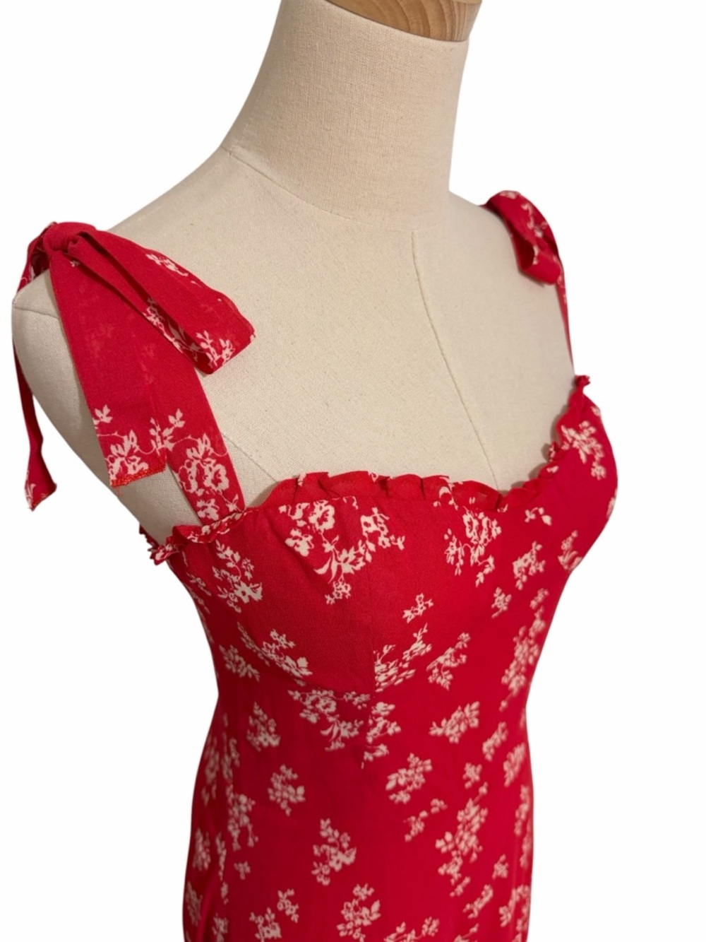 Reformation Nikita Dress in Summer Red Floral Size 8 NWT - Picture 4 of 11